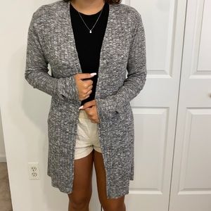 black and white cardigan